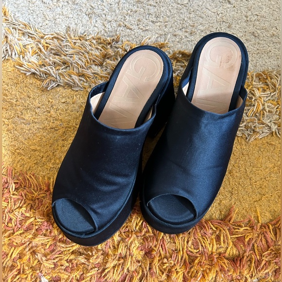 GANNI Satin Platform Mules - Picture 2 of 12